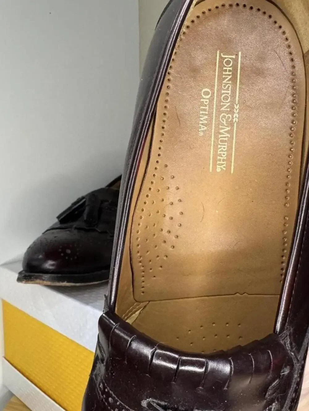 Johnston & Murphy Aristocraft Men’s 11 Burgundy Leather Tassel Loafers USA